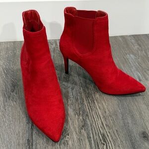 Dream Pairs Red Heeled Ankle Boots